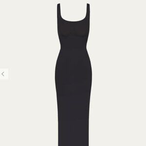 NWT SKIMS Body Sleeveless Scoop-Neck Maxi Dress in Onyx; Size L